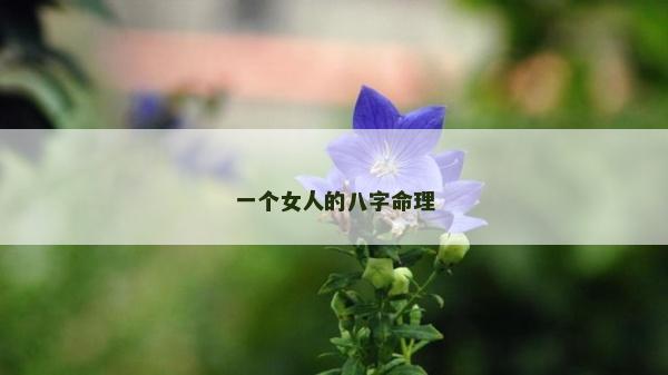 一个女人的八字命理