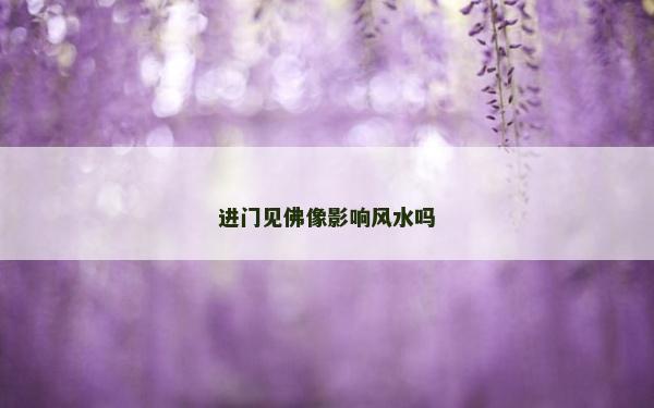 进门见佛像影响风水吗