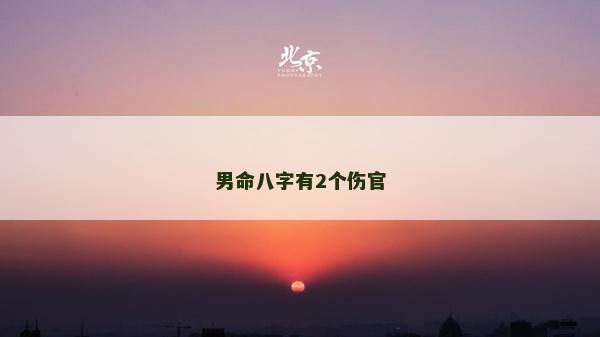 男命八字有2个伤官