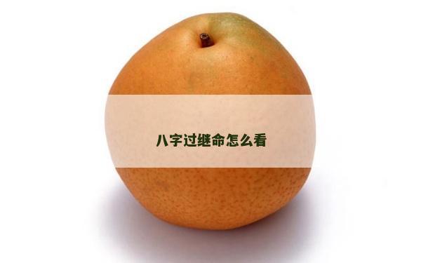八字过继命怎么看