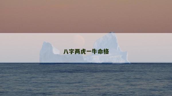 八字两虎一牛命格