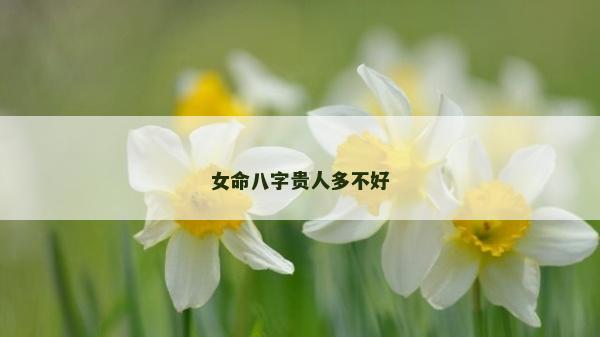 女命八字贵人多不好