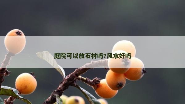 庭院可以放石材吗?风水好吗