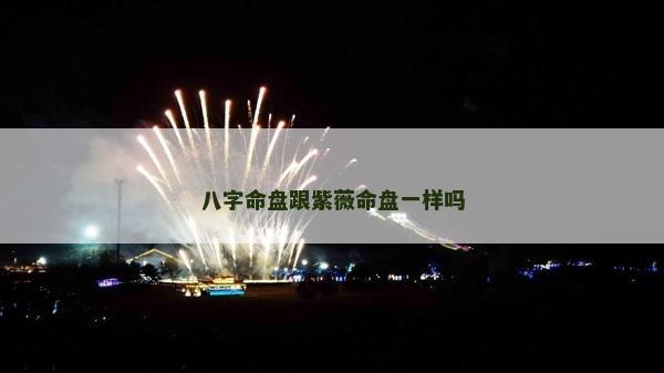 八字命盘跟紫薇命盘一样吗