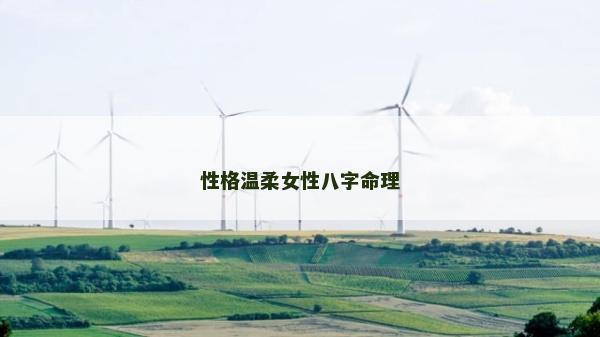 性格温柔女性八字命理