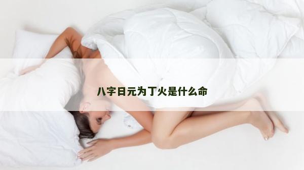 八字日元为丁火是什么命