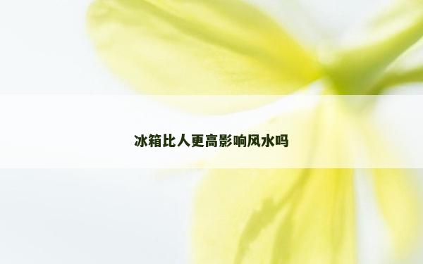 冰箱比人更高影响风水吗