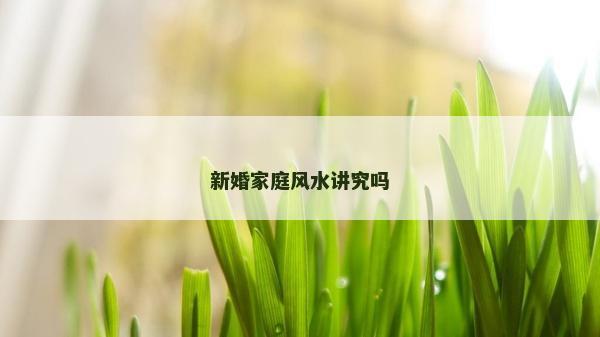 新婚家庭风水讲究吗