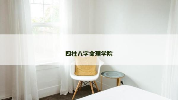 四柱八字命理学院