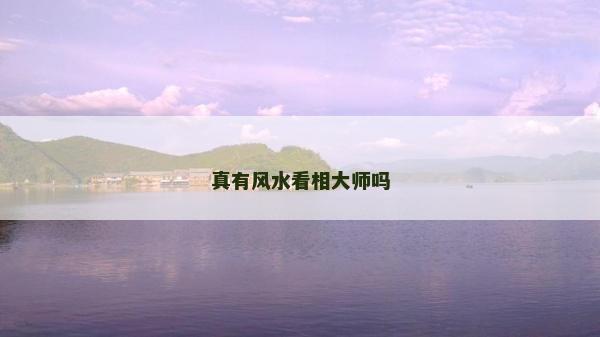 真有风水看相大师吗