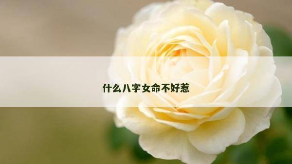 什么八字女命不好惹