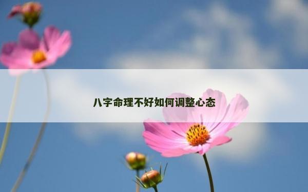 八字命理不好如何调整心态