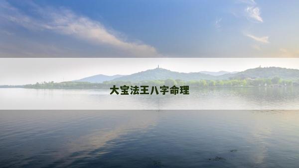大宝法王八字命理