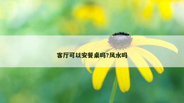 客厅可以安餐桌吗?风水吗