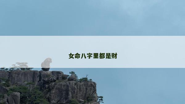 女命八字里都是财