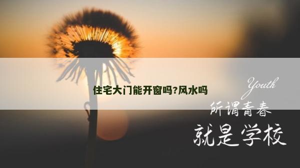 住宅大门能开窗吗?风水吗