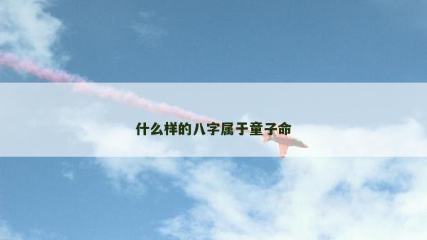 什么样的八字属于童子命