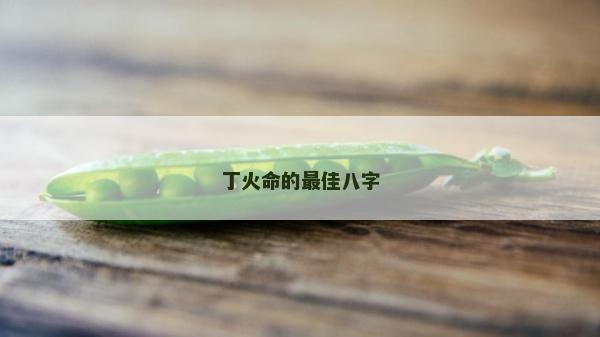 丁火命的最佳八字