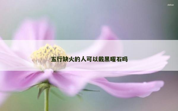 五行缺火的人可以戴黑曜石吗