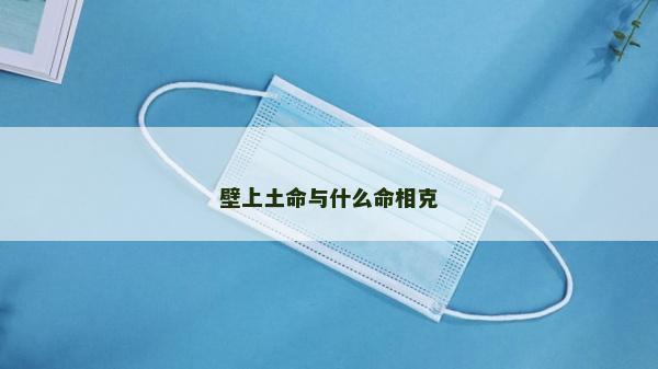 壁上土命与什么命相克