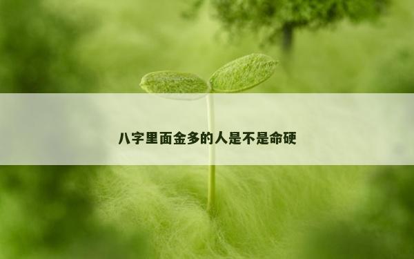 八字里面金多的人是不是命硬
