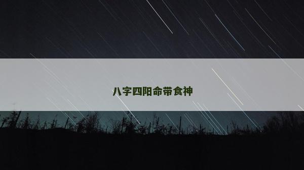 八字四阳命带食神