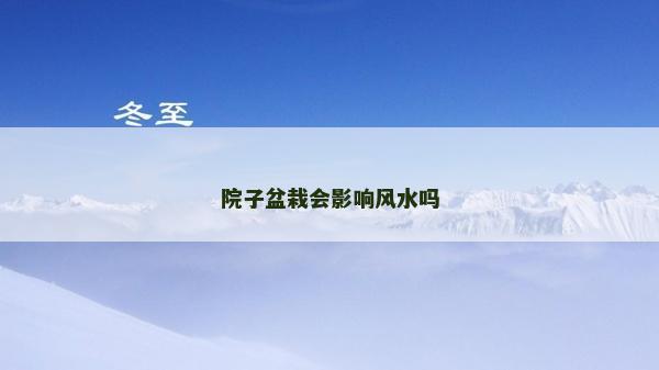 院子盆栽会影响风水吗