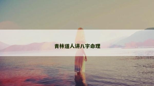 青林道人讲八字命理