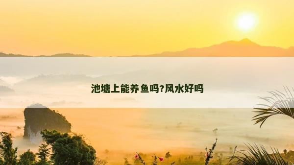池塘上能养鱼吗?风水好吗