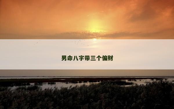 男命八字带三个偏财