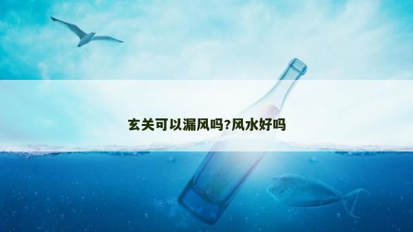 玄关可以漏风吗?风水好吗