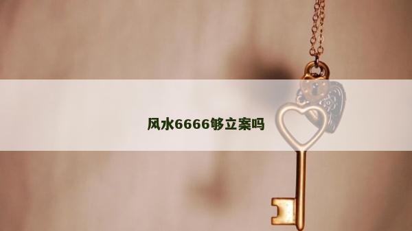 风水6666够立案吗