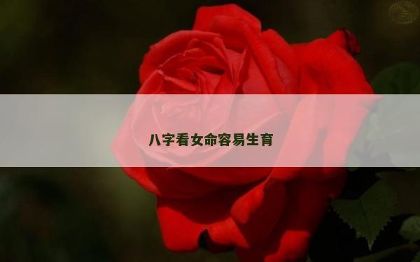 八字看女命容易生育