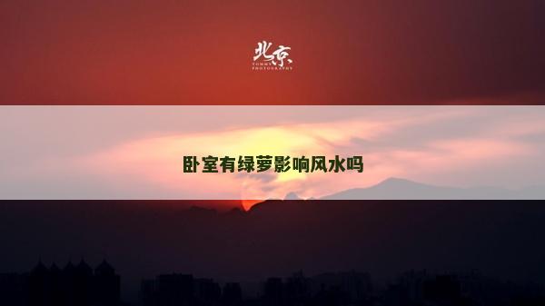 卧室有绿萝影响风水吗