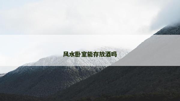 风水卧室能存放酒吗