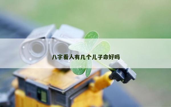 八字看人有几个儿子命好吗