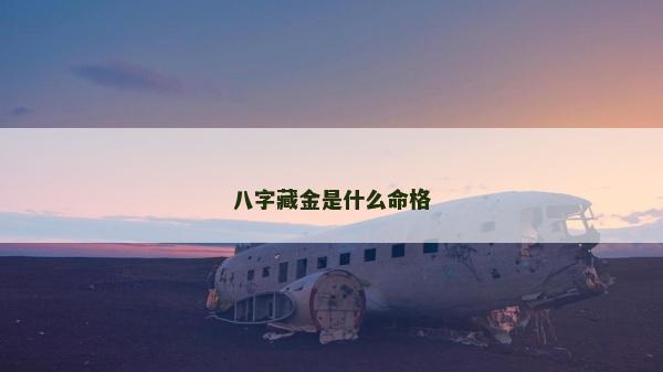 八字藏金是什么命格