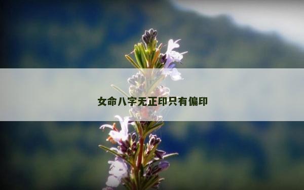 女命八字无正印只有偏印