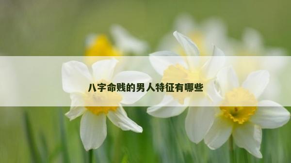 八字命贱的男人特征有哪些