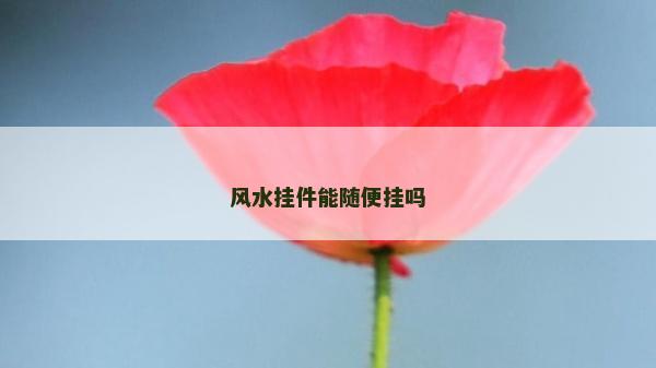 风水挂件能随便挂吗