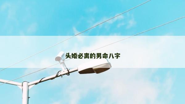 头婚必离的男命八字