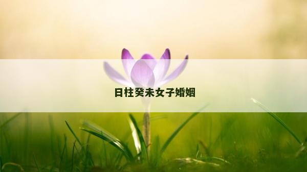 日柱癸未女子婚姻