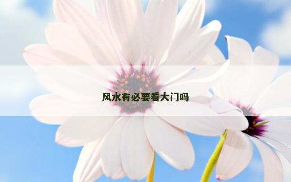 风水有必要看大门吗