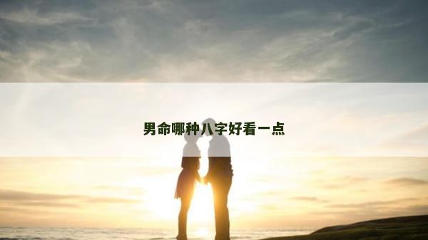 男命哪种八字好看一点