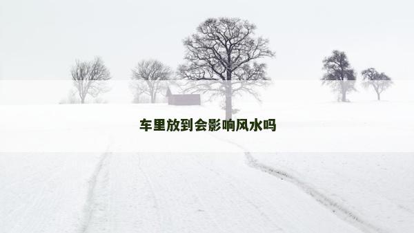 车里放到会影响风水吗