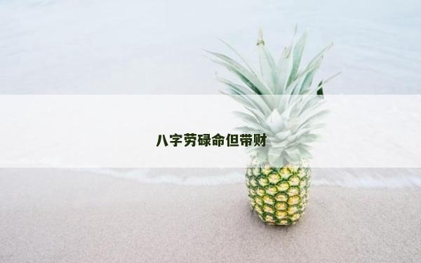 八字劳碌命但带财