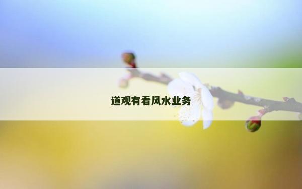 道观有看风水业务