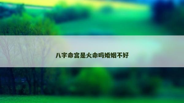 八字命宫是火命吗婚姻不好