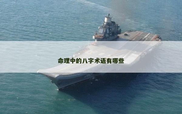 命理中的八字术语有哪些
