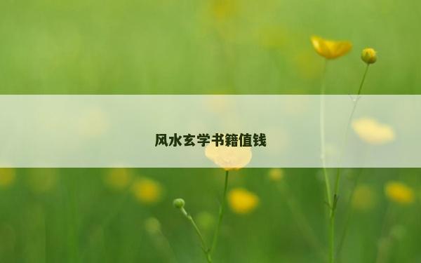 风水玄学书籍值钱
